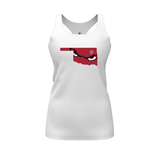 [FT0TRBWH-FYS-LOGO2] Decker Racerback Tank Top (Female Youth S, White, Logo 2)