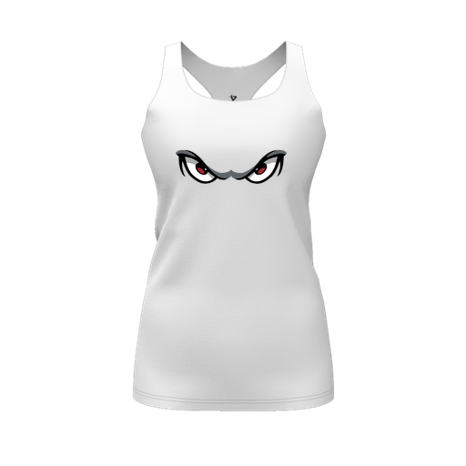 [FT0TRBWH-FYS-LOGO1] Decker Racerback Tank Top (Female Youth S, White, Logo 1)