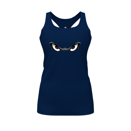 [FT0TRBNV-FYS-LOGO1] Decker Racerback Tank Top (Female Youth S, Navy, Logo 1)