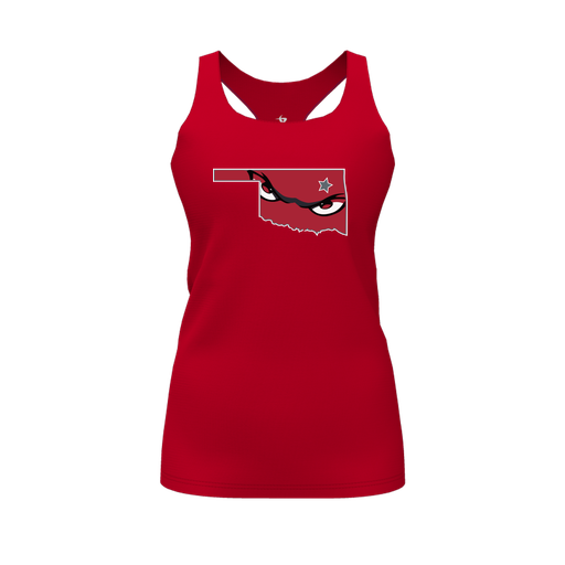 [FT0TRBRD-FYS-LOGO2] Decker Racerback Tank Top (Female Youth S, Red, Logo 2)