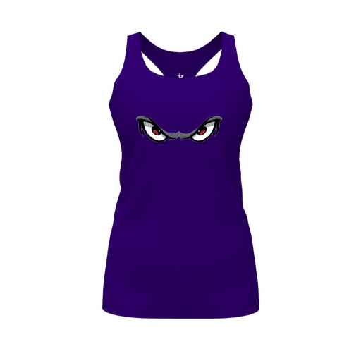 [FT0TRBPP-FYS-LOGO1] Decker Racerback Tank Top (Female Youth S, Purple, Logo 1)