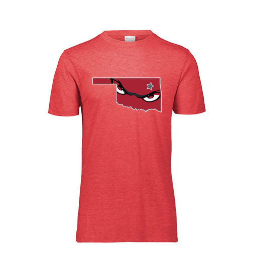[FTSCUBRD-YS-LOGO2] Decker Youth Tri-Blend T-Shirt - Short Sleeve (Youth S, Red, Logo 2)