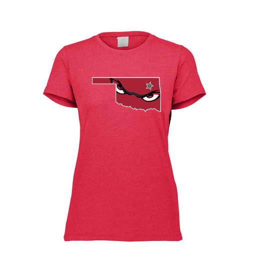 [FTSCUBRD-FAXS-LOGO2] Decker Women's Tri-Blend T-Shirt - Short Sleeve (Female Adult XS, Red, Logo 2)