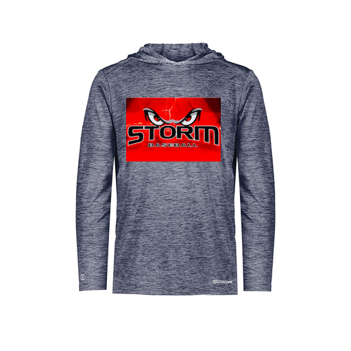 [FOLHCGNV-AS-LOGO3] Decker Men's Charge Hoodie (Adult S, Navy, Logo 3)