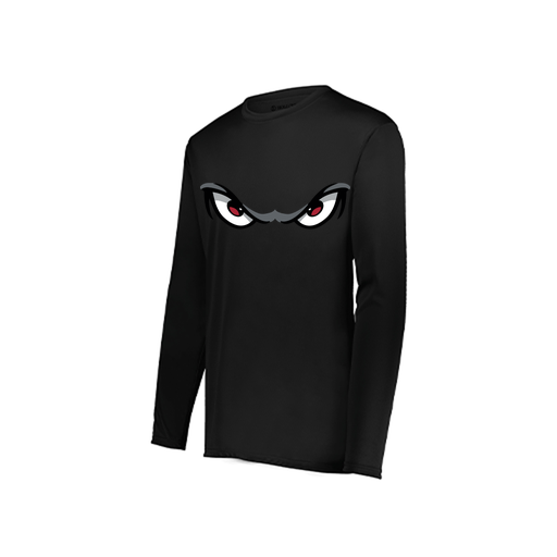 [222822.080.XS-LOGO1] Men's LS Smooth Sport Shirt (Adult XS, Black, Logo 1)