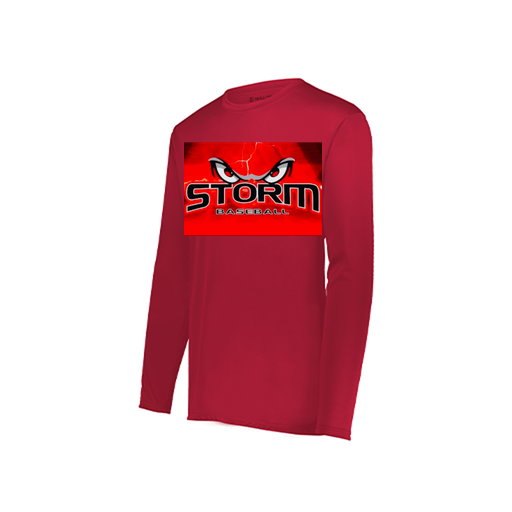 [222822.083.XS-LOGO3] Men's LS Smooth Sport Shirt (Adult XS, Red, Logo 3)