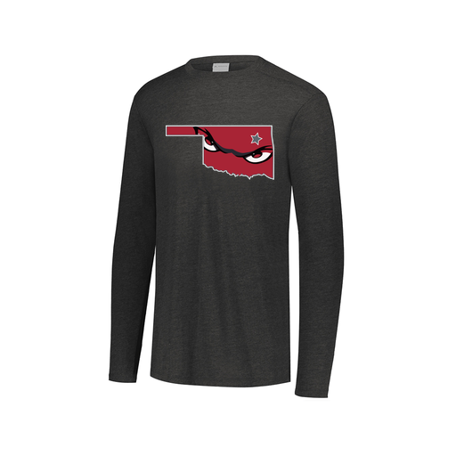 [FTLCUBBK-AXS-LOGO2] Decker Men's Tri-Blend T-Shirt - Long Sleeve (Adult XS, Black, Logo 2)