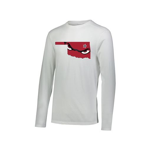 [FTLCUBWH-AXS-LOGO2] Decker Men's Tri-Blend T-Shirt - Long Sleeve (Adult XS, White, Logo 2)