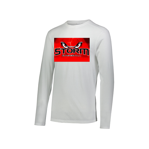 [FTLCUBWH-AXS-LOGO3] Decker Men's Tri-Blend T-Shirt - Long Sleeve (Adult XS, White, Logo 3)