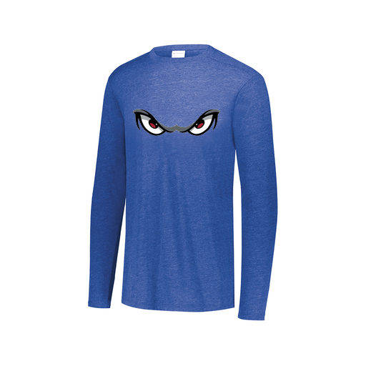 [FTLCUBRY-AXS-LOGO1] Decker Men's Tri-Blend T-Shirt - Long Sleeve (Adult XS, Royal, Logo 1)