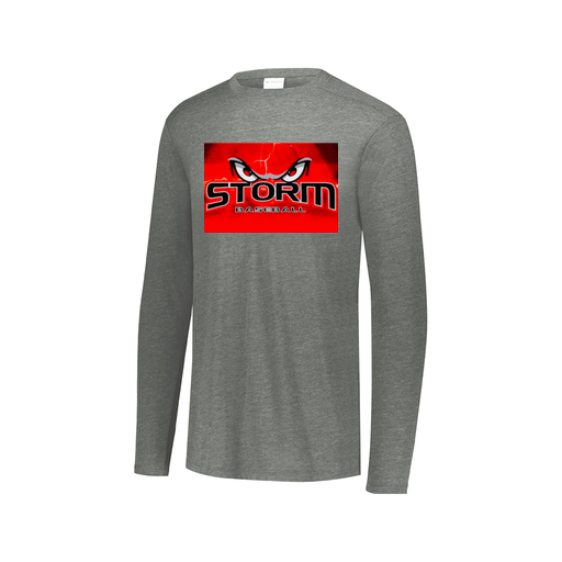 [FTLCUBGY-AXS-LOGO3] Decker Men's Tri-Blend T-Shirt - Long Sleeve (Adult XS, Gray, Logo 3)