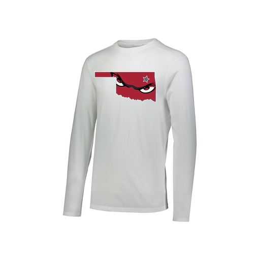 [FTLCUBWH-YS-LOGO2] Decker Youth Tri-Blend T-Shirt - Long Sleeve (Youth S, White, Logo 2)