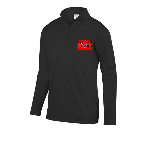 [FOLQFFBK-YS-LOGO3] Decker Youth FlexFleece 1/4 Zip (Youth S, Black, Logo 3)