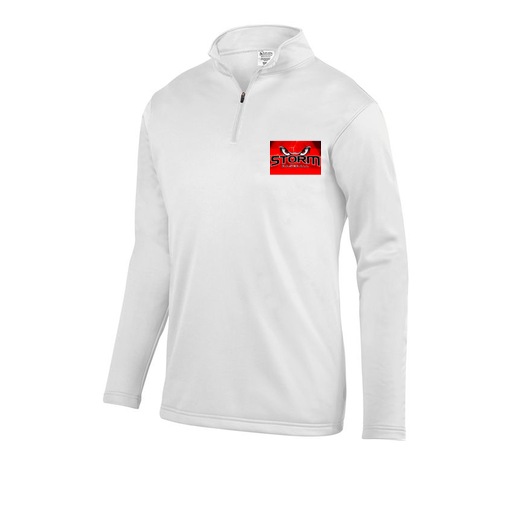 [FOLQFFWH-YS-LOGO3] Decker Youth FlexFleece 1/4 Zip (Youth S, White, Logo 3)