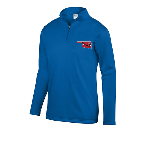 [FOLQFFRY-YS-LOGO2] Decker Youth FlexFleece 1/4 Zip (Youth S, Royal, Logo 2)